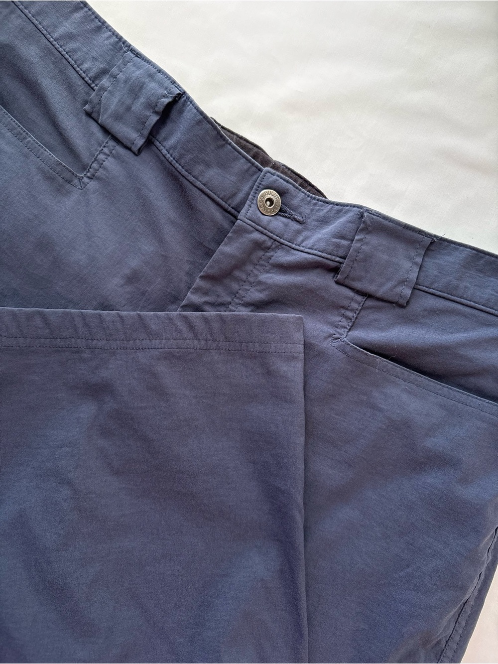 Duluth Trading Co Men L x 30 Dry On The Fly Pants Nylon Stretch Hiking Navy